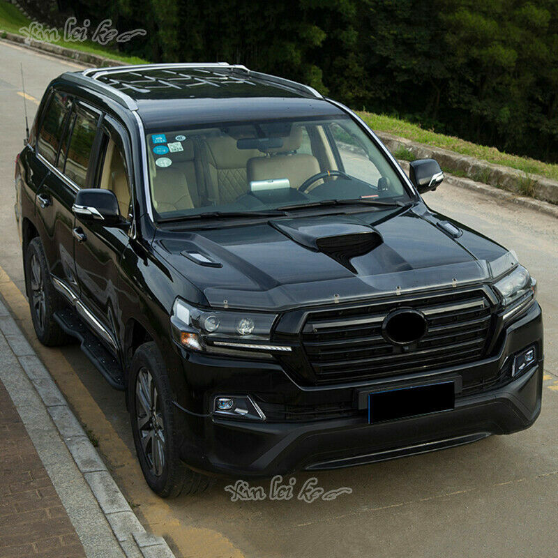 for Toyota for Land Cruiser LC200 16-21 Glossy black Simulation Hood Vent Decor Trim
