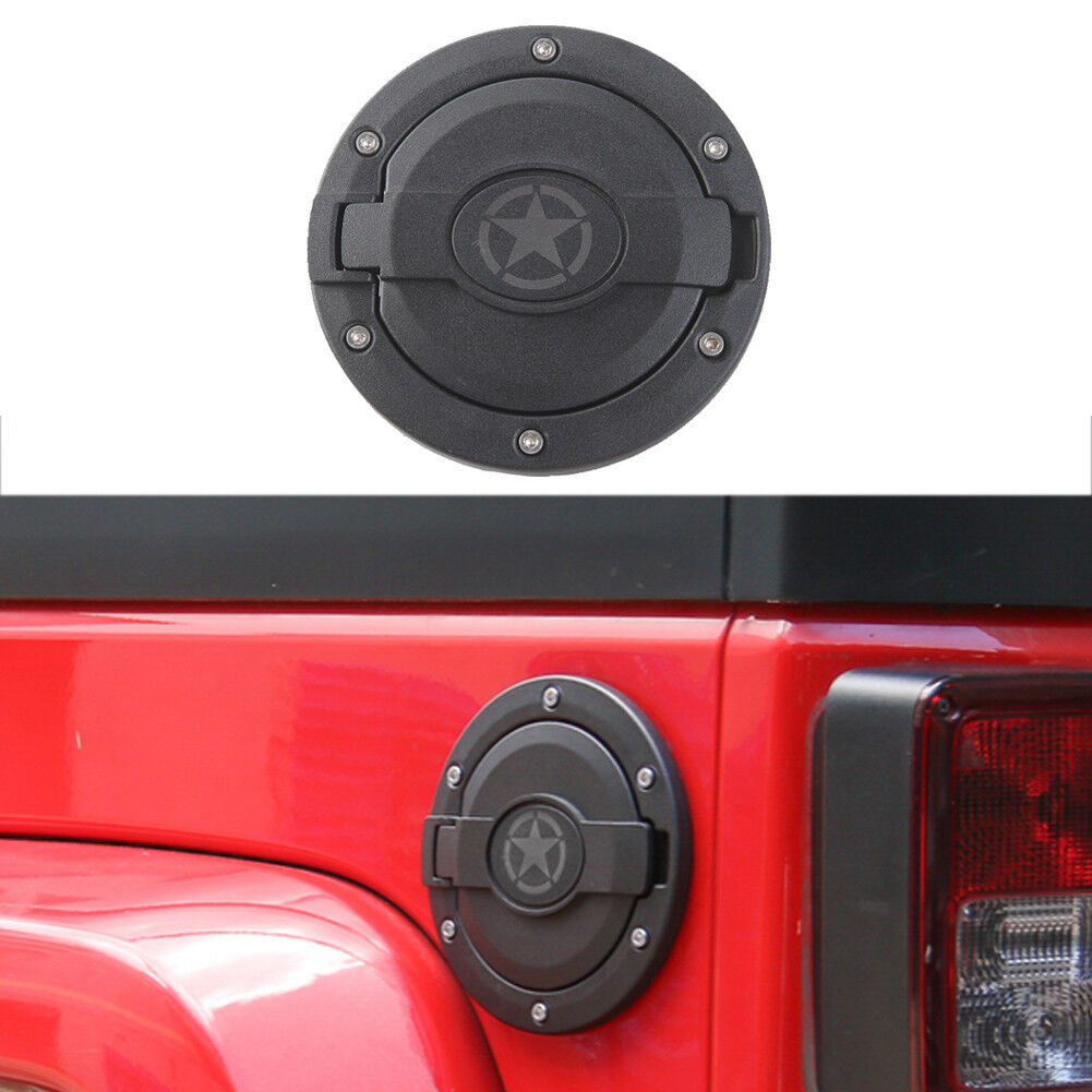 Black fuel tank cap/fuel filler cap, five-star rating, suitable for 2007-2018 for Jeep for Wrangler JK