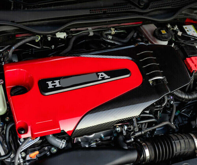 for Honda for Civic 2016-21 1.5T RedCarbon ABS Engine Hood Cover Bonnet With Screw