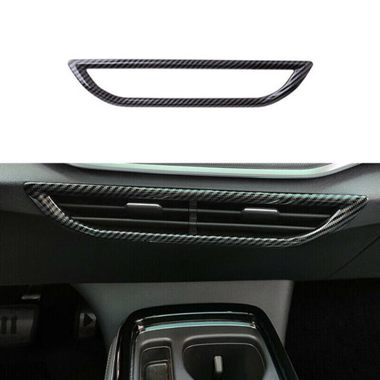 Carbon Fiber Center Air Outlet Vent Cover Trim decor for Volkswagen ID.4 2021-23