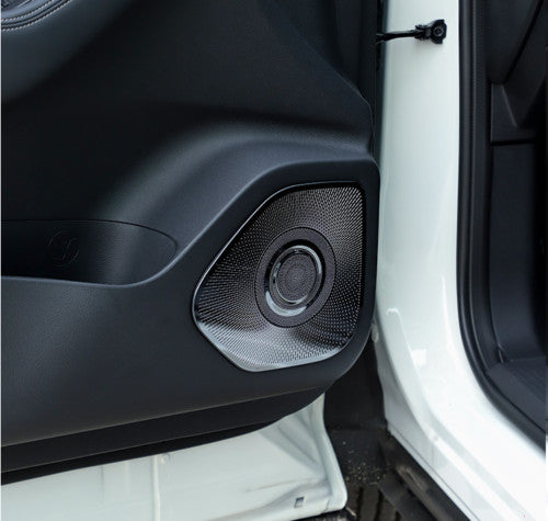 for Nissan Rogue 2021-2023 Black Stainless Steel Car Door Speaker Cover Trim 4X