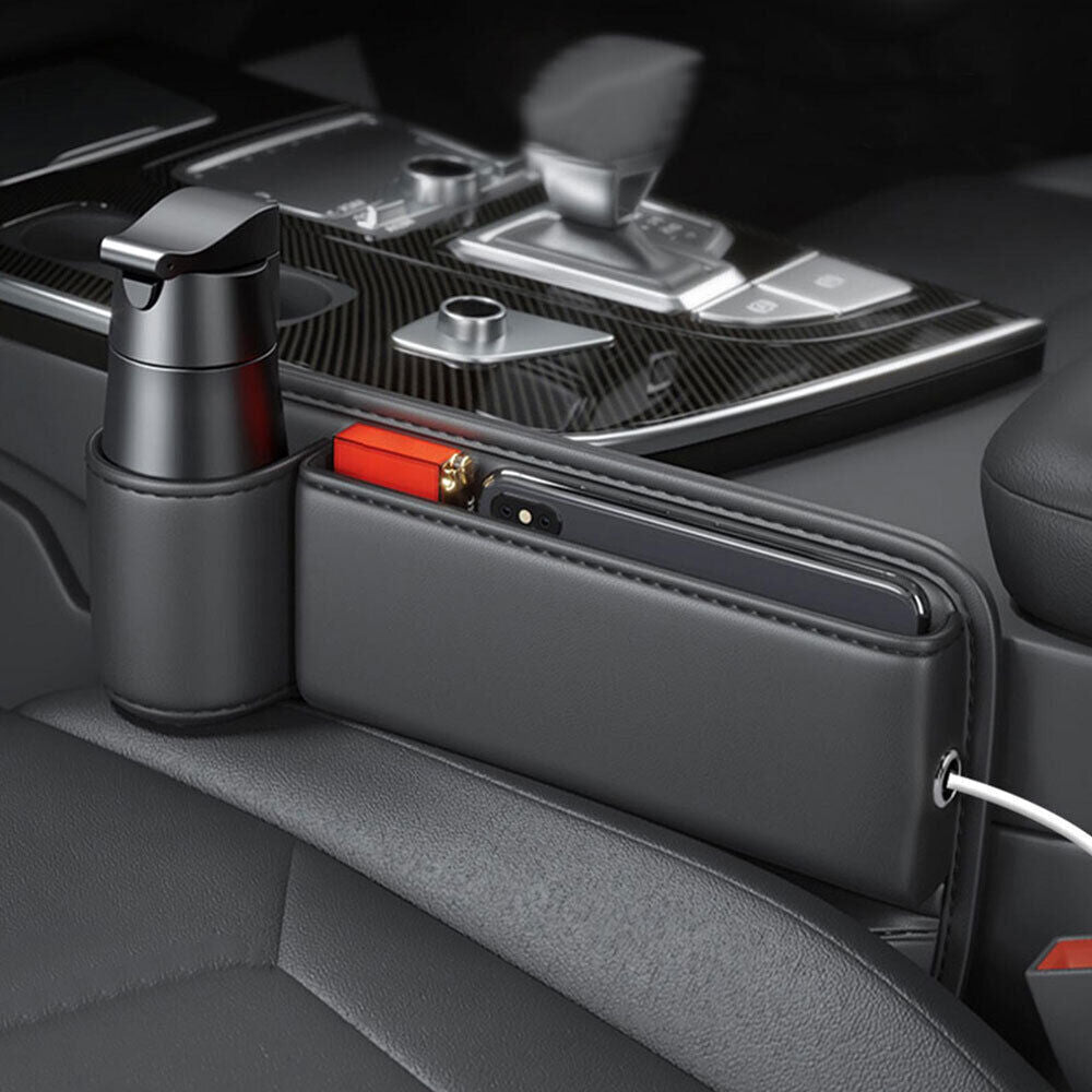 Left side car accessories for seat gap filler phone holder storage box storage bag