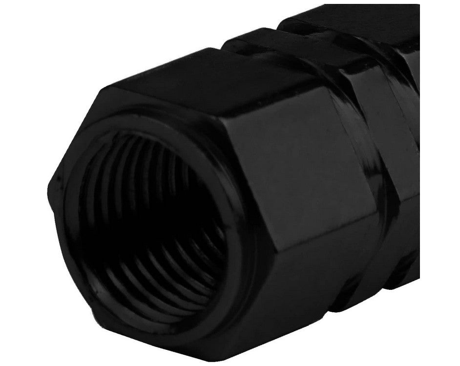 4-Piece Black 17mm Car Tire Valve Cover Stem Cover Air Valve Dust Cover for Jeep