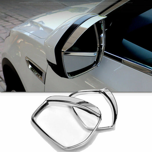 for Jaguar F-PACE 2016-2020 Chrome Rearview Mirror Rain Eyebrow Frame Cover Trim