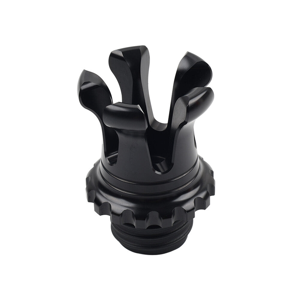 Motorcycle Vented King Crown Gas Cap Fuel Tank Black for Harley XL883 Road King