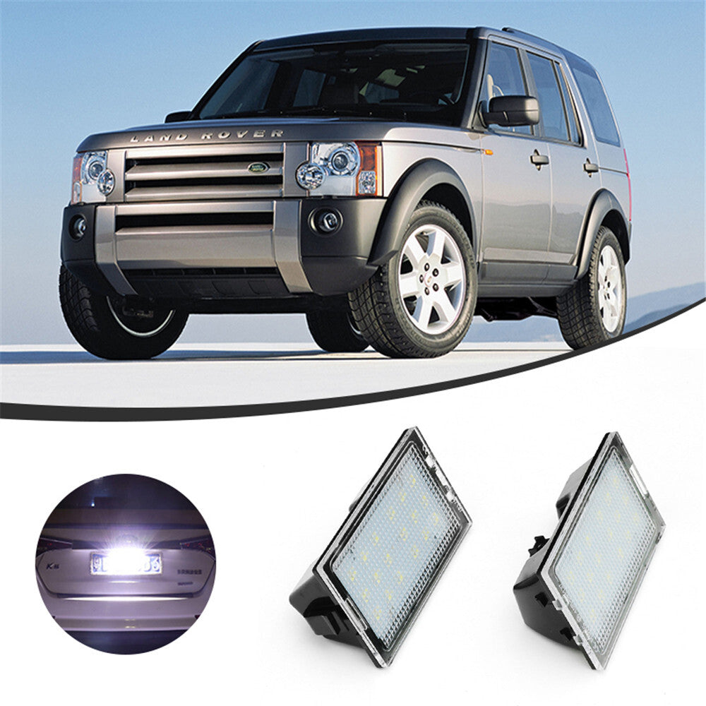 2x Car Rear Led License Number Plate Lights Lamps for Land Rover Discovery 3 4