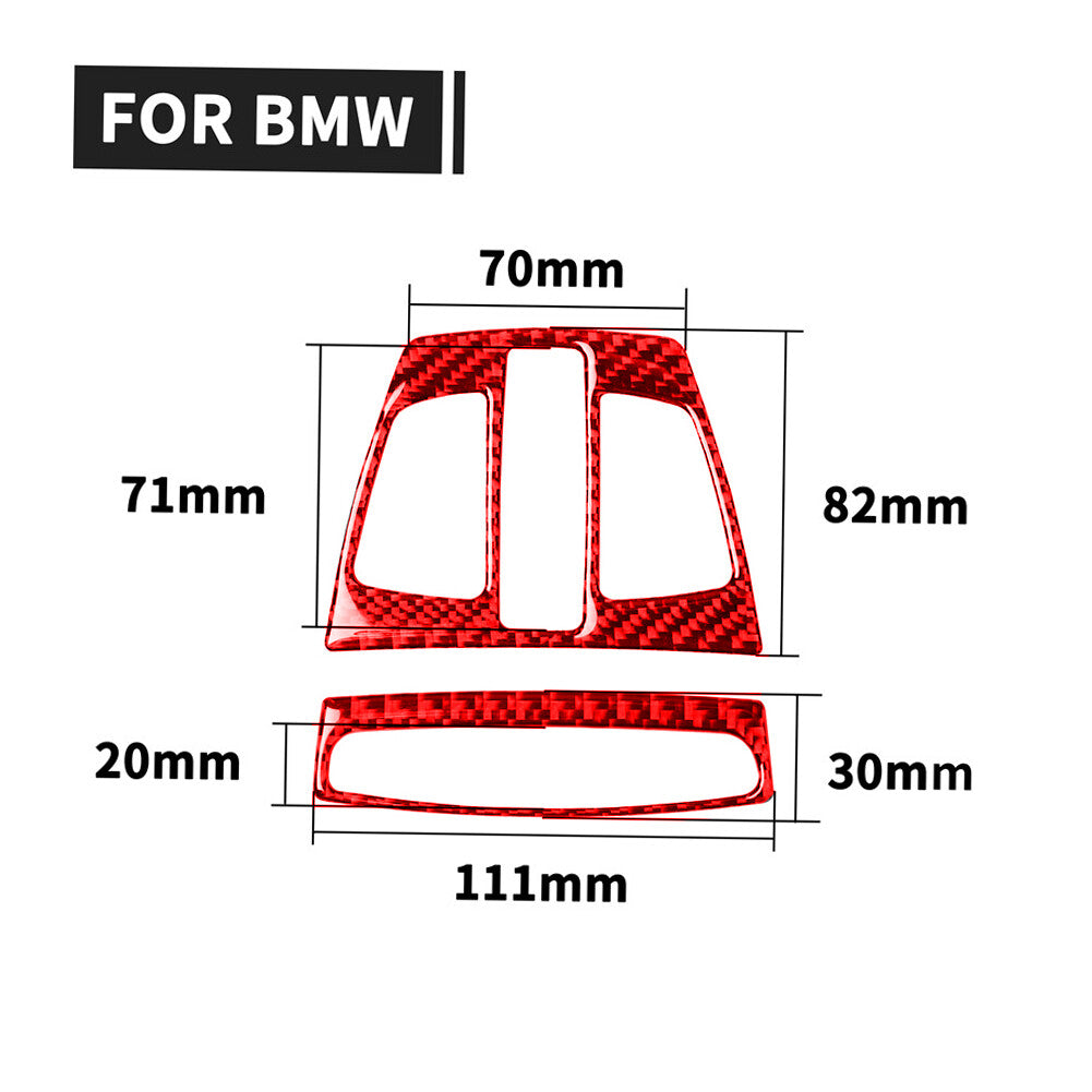 Red Carbon Fiber Reading Light Panel Frame Trim Cover for BMW F20 F30 F34 F32 X5