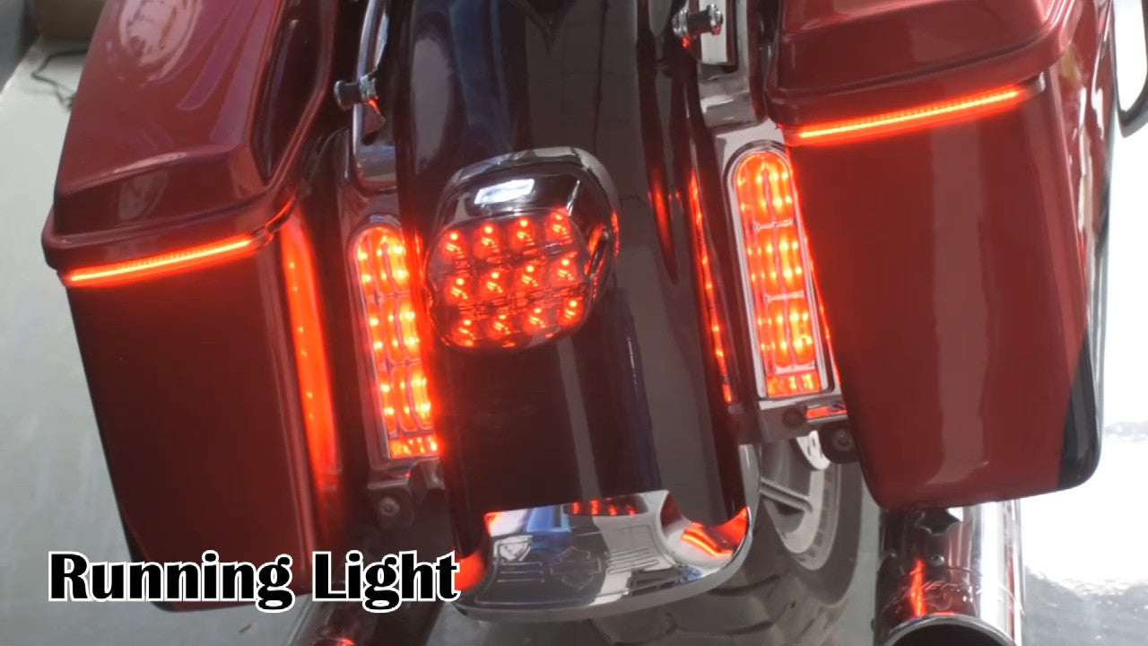 Smoke LED Brake Tail Lights Indicator for Harley Touring Road King Electra Glide
