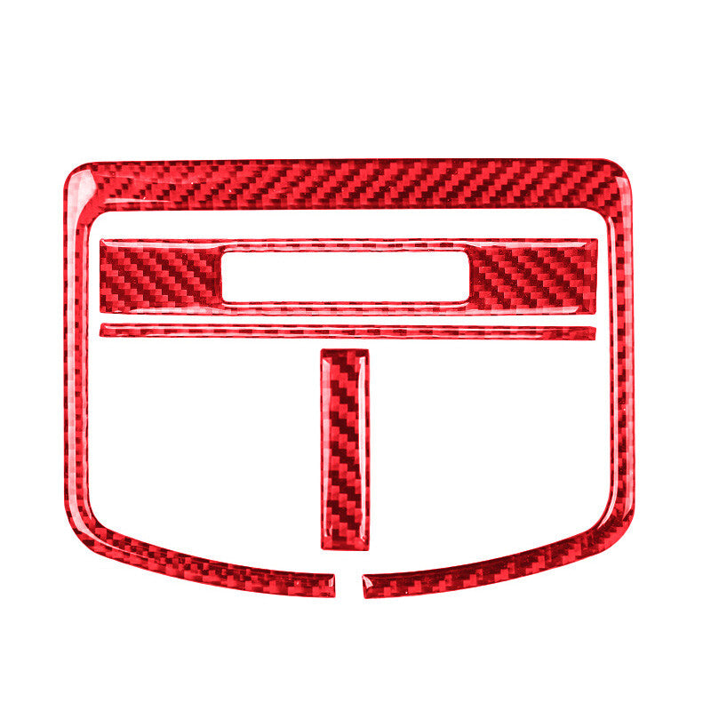 4Pcs Red Carbon Fiber Rear Central Air Vent Outlet Trim for Mazda CX-9 2016-2022