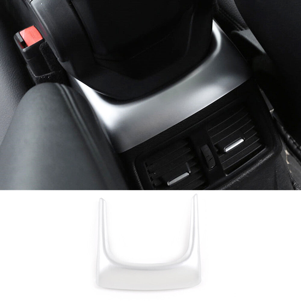 Silver ABS Armrest Box Rear U-shaped Cover for BMW X1 F48 2016-22 X2 F47 2018-22