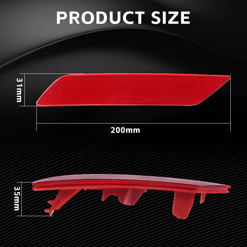 Pair Rear Bumper Reflector Set For 2018-2020 for Acura RLX 2013-2015 for Honda for Civic