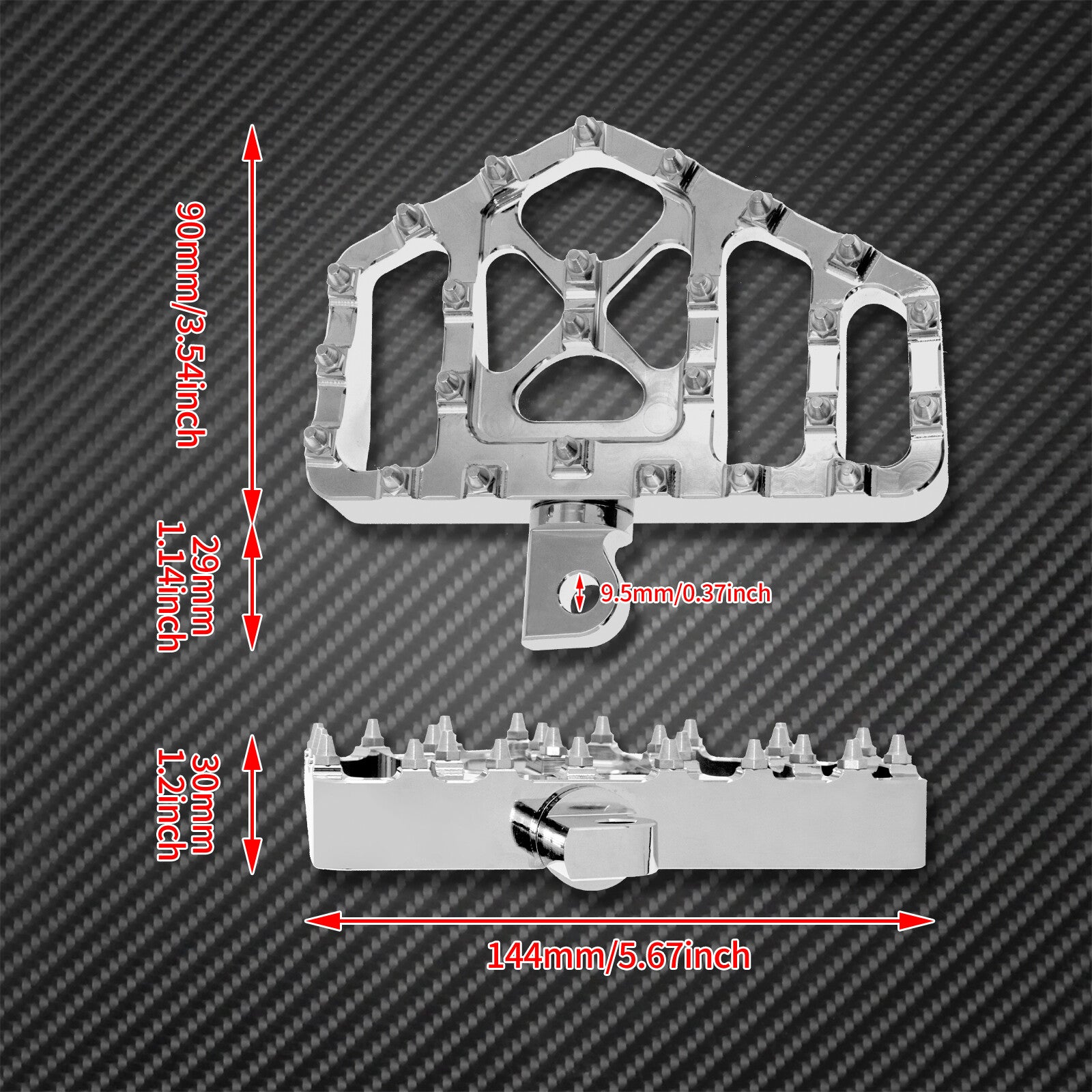 MX Style Chrome Foot Peg Pedal Fit for Harley Sportster Softail Touring Dyna FLD