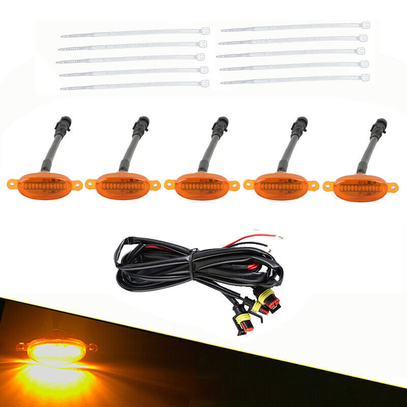 For Silverado 2500 HD 16-24 yellow Style Front Grill LED Marker Light Kit