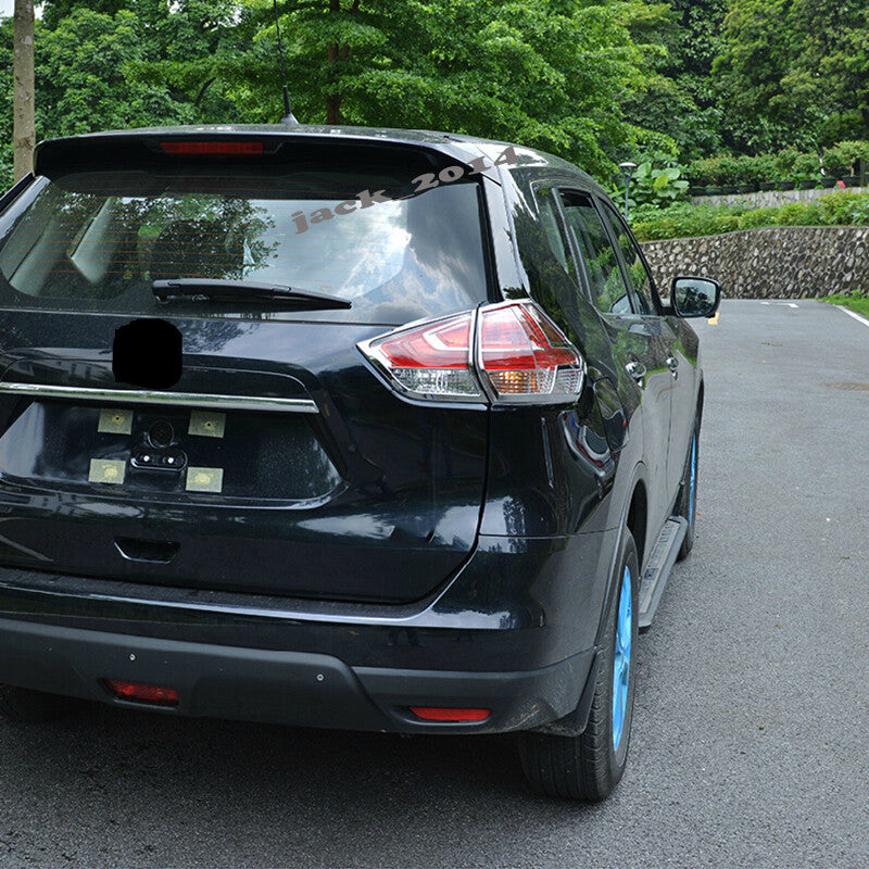 Chrome ABS Rear Tail Light Lamp Cover Trim for 2014 15 2016 for Nissan X-Trail Rogue