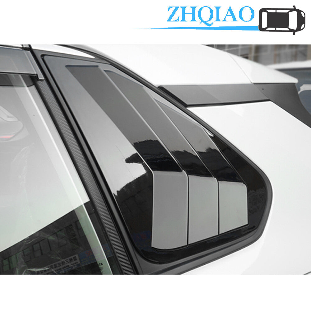 2Pcs Gloss Black Side Vent Window Scoop Louver Trim Fits for Toyota RAV4 2019 2020