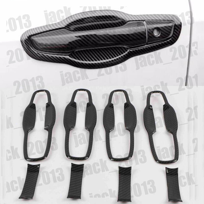 for Jeep Grand Cherokee 2011-20 Carbon Fiber Door Bowl Handle Trim Molding Cover