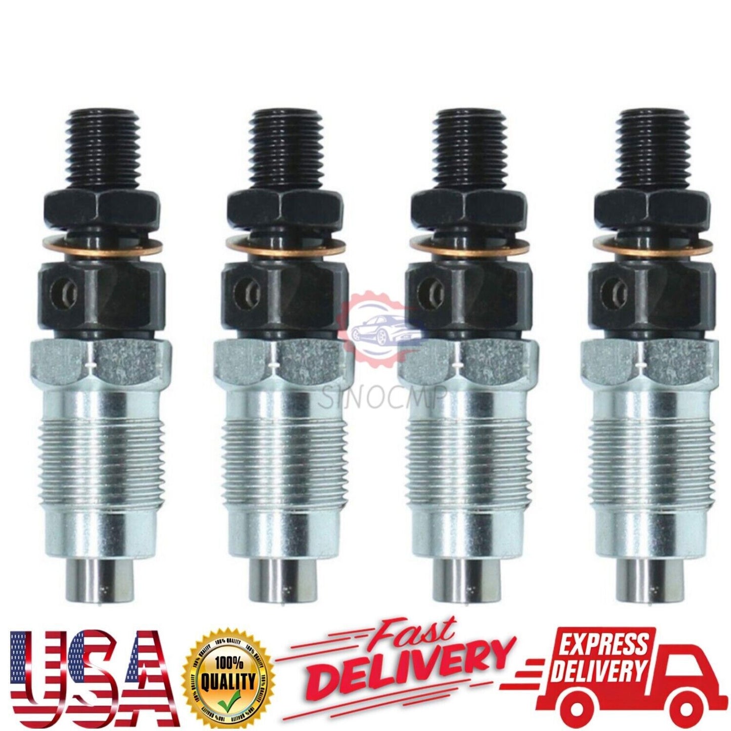 Set of 4 Fuel Injectors 6672405 For Bobcat 425 428 Kubota V1505T V1505 Engine