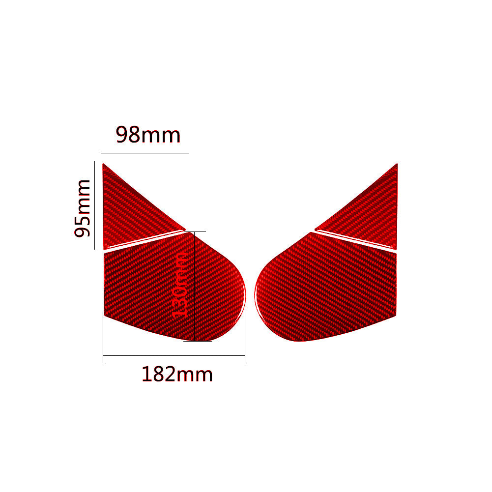 4X Red Carbon Fiber Front Door for Seat W/o Power Cover Trim for Dodge Durango 14-20