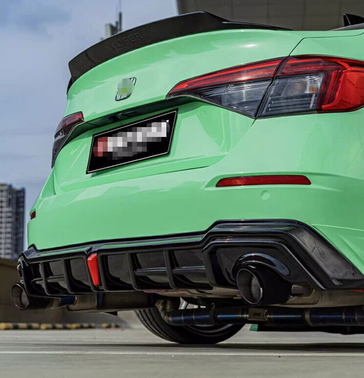 for Honda for Civic Sedan 11TH 2022-2024 Glossy Black Bumper Lip Rear Diffuser Trim