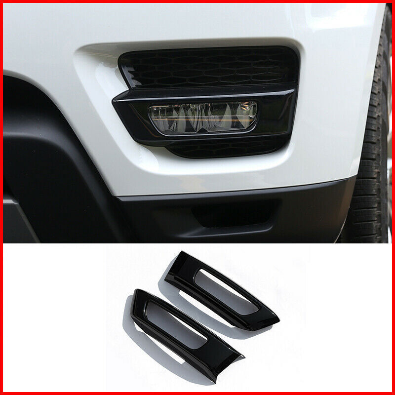 for Rover Range Sport 2014-2017 Glossy Black Front Bumper Fog Light Lamp Cover