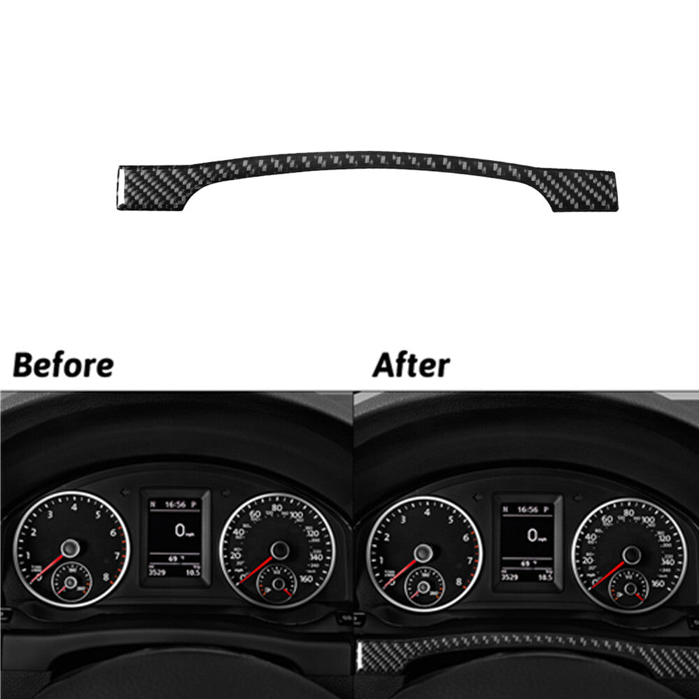 Carbon Fiber Below Speedometer Strip Trim Cover for Volkswagen for Tiguan 2013-2017