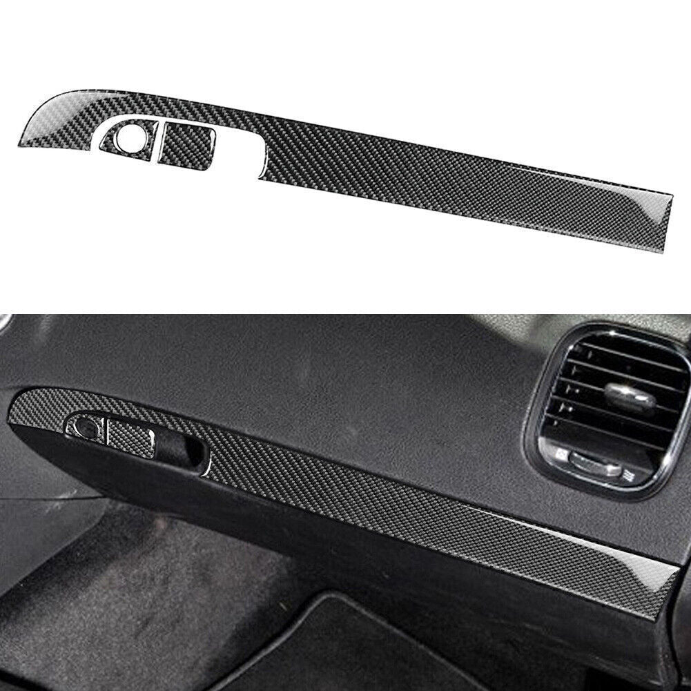 3Pcs Copilot Dashboard Panel Cover Trim Carbon Fiber Fit for Dodge Charger 2015-2021