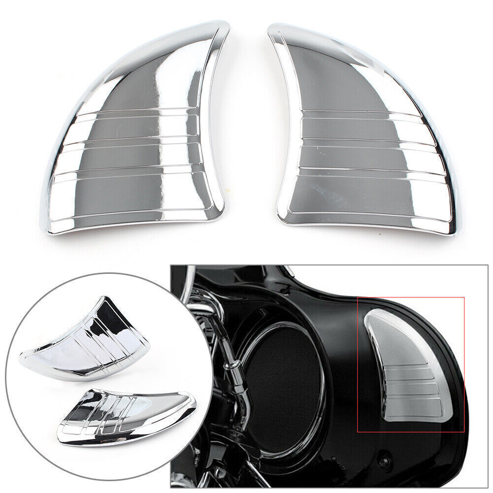 for Harley Touring Glide Tri-Line Inner Fairing Mirror Cover Plugs Chrome UK