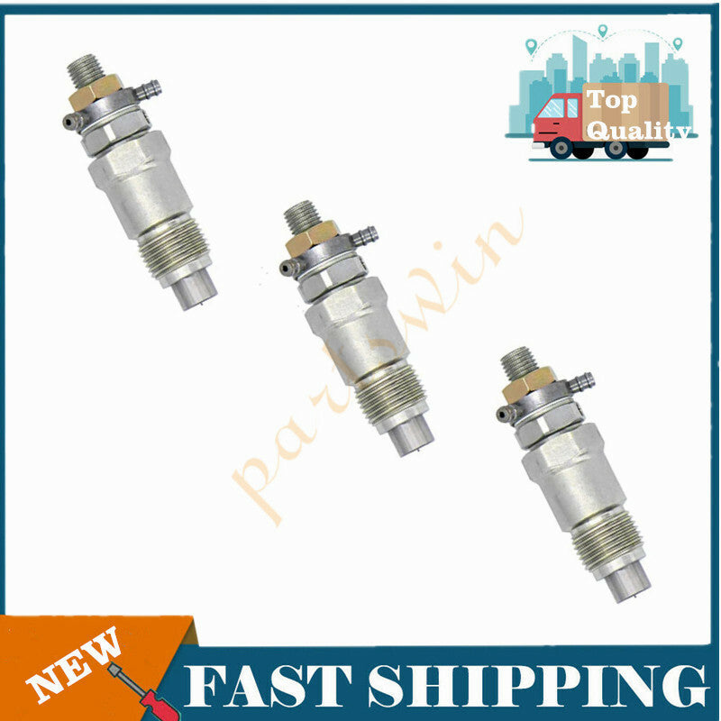 3-pack of fuel injector nozzles suitable for Kubota D1302, D1402, V1702, and V1902 engines. 15271-53000