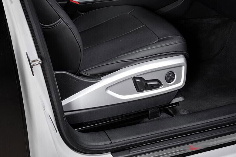 for Audi Q5 2018-24 ABS Matte Silver for Seat Adjust Handle Button Panel Cover Trim