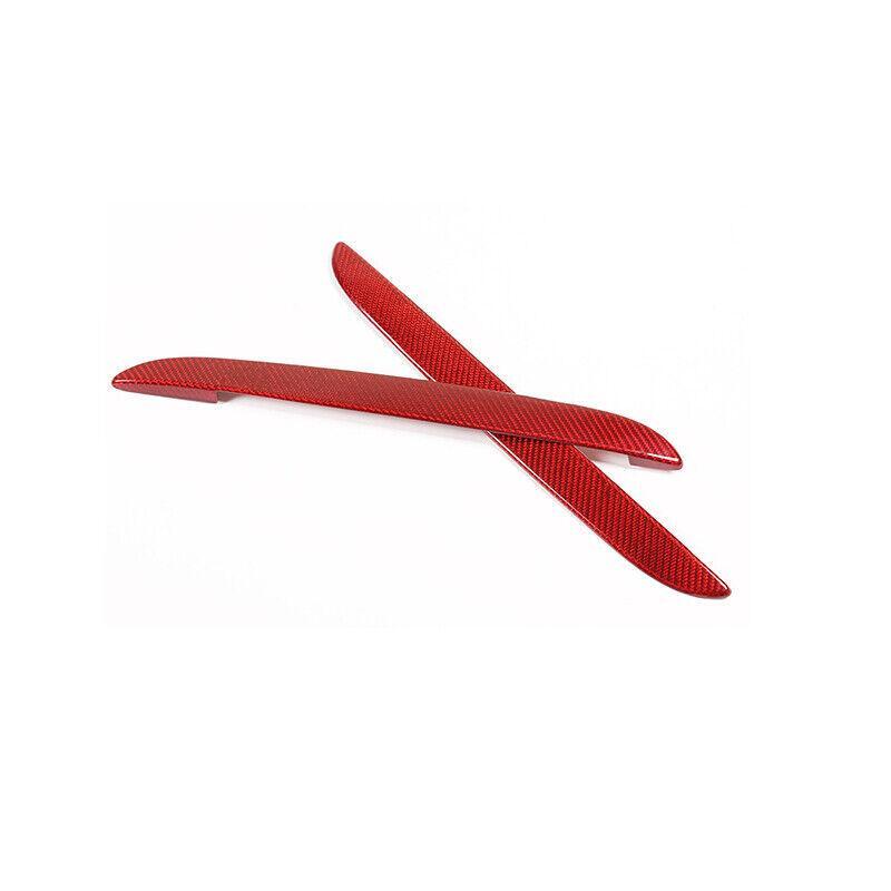Red Dry Carbon Fiber for Seat Back Net Bag Frame Cover Trim for BMW X7 G07 2019-2022