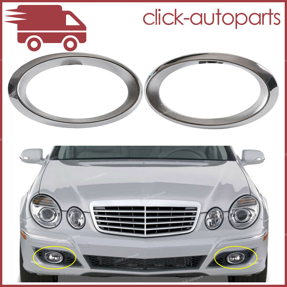 2x Front Bumper Fog Lamp Bezel Trim for Benz S211 W211 E-CLASS W211 Left Right
