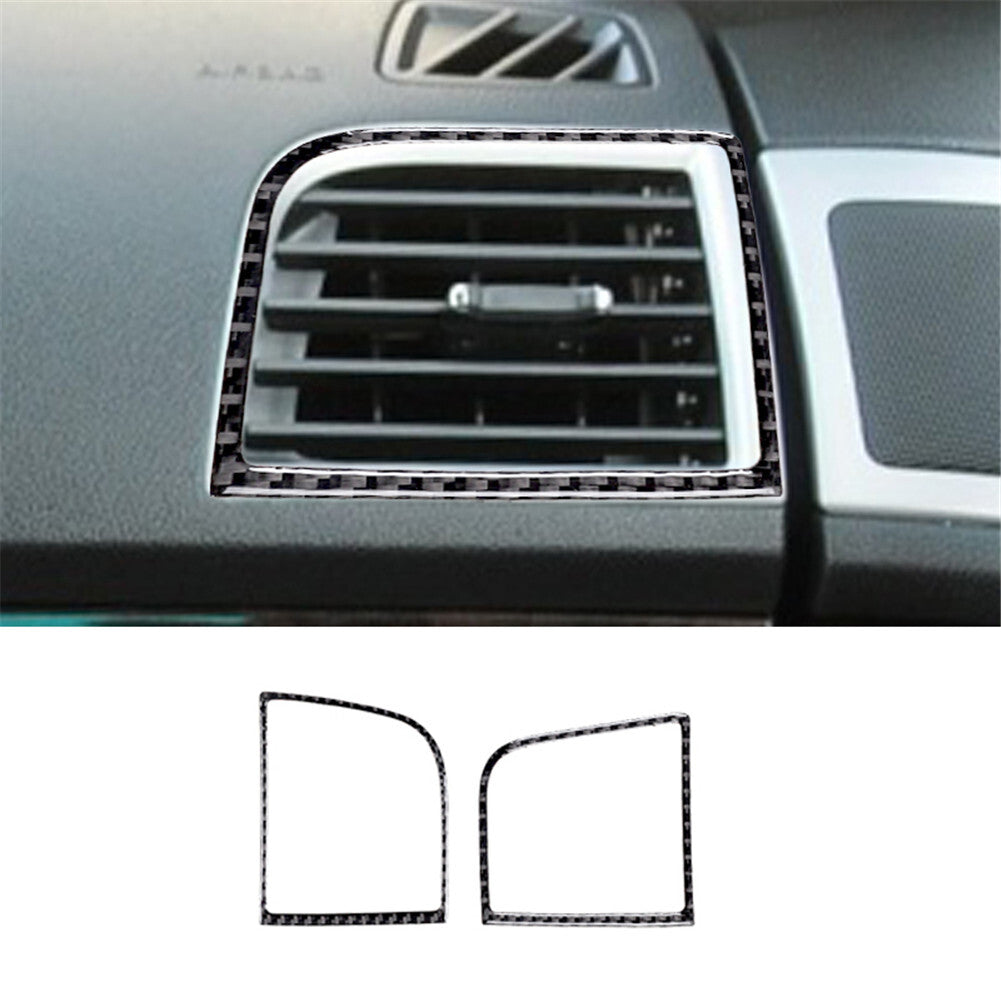 2Pcs Carbon Fiber Side Vent Panel Frame Trim Cover for Ford Explorer 2011-2014