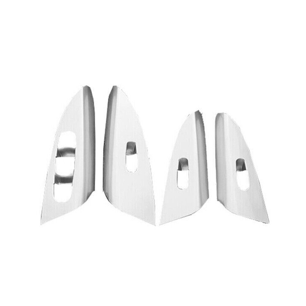 Glass Window Lifting Lock Panel Trim for Nissan Sentra Sylphy 13-19 Matte Silver