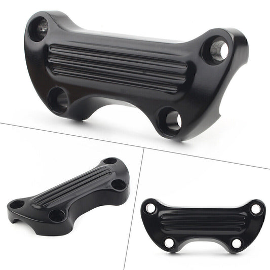 for Harley Sportster Softail Dyna 1 Handlebar Riser Top Clamp Cover Black UK