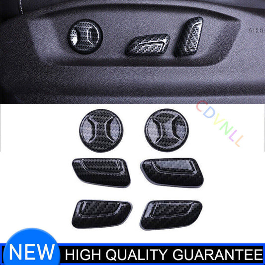 for Volkswagen Atlas 2018-23 Carbon Fiber Electric for Seat Adjustment Cover Trim 6X