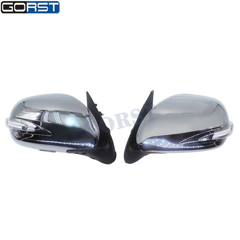 Suitable for Toyota Hiace chrome electro-reflective rearview mirror exterior LED lights