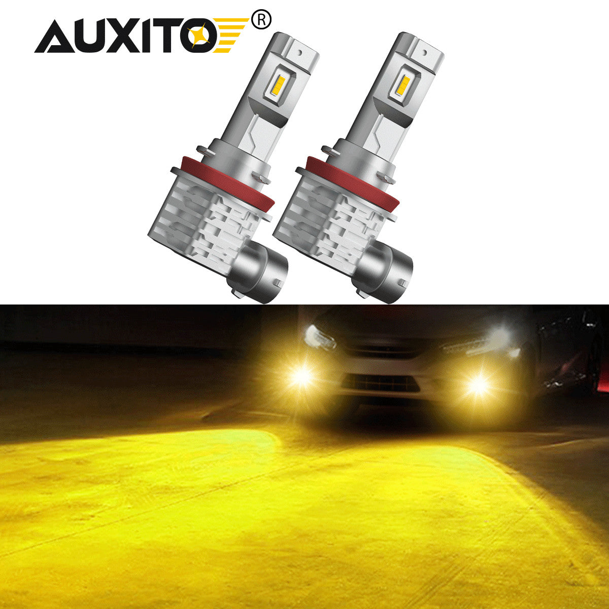 Golden Yellow H11 H8 H16 LED Glossy Finish TSX ILX TL MDX for RDX RL