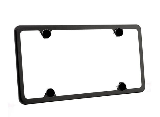 Car license plate and frame cover front and rear powder-coated matte black for Mercedes-Benz