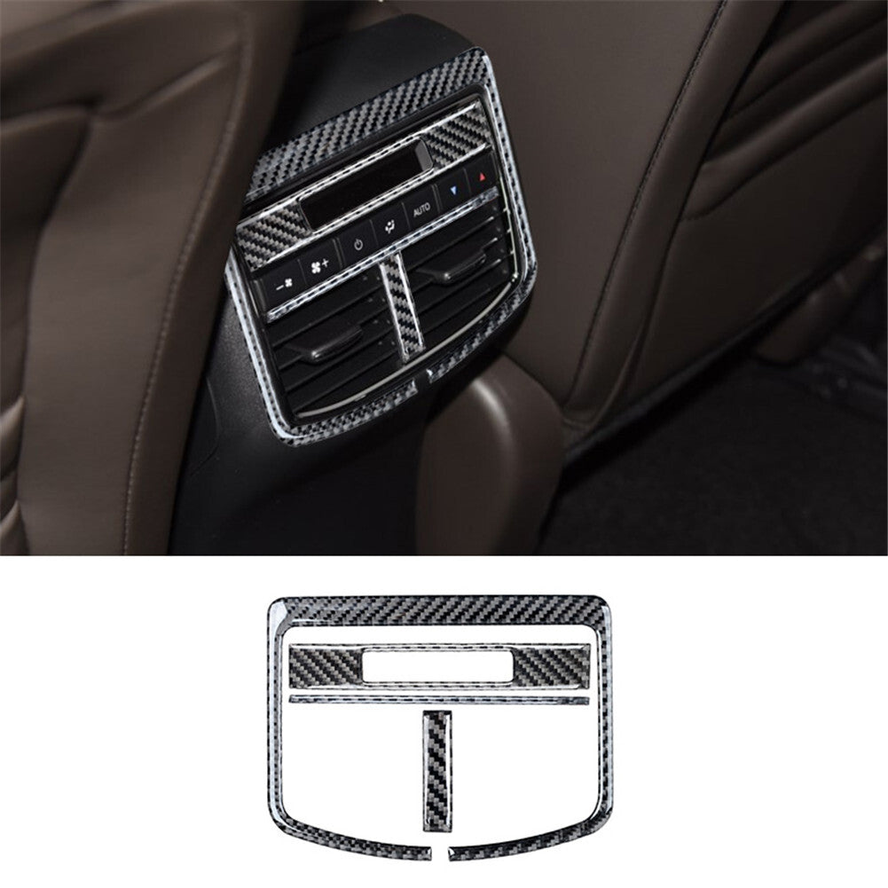 4Pcs Carbon Fiber Rear Central Air Vent Out Cover Trim for Mazda CX-9 2016-2022