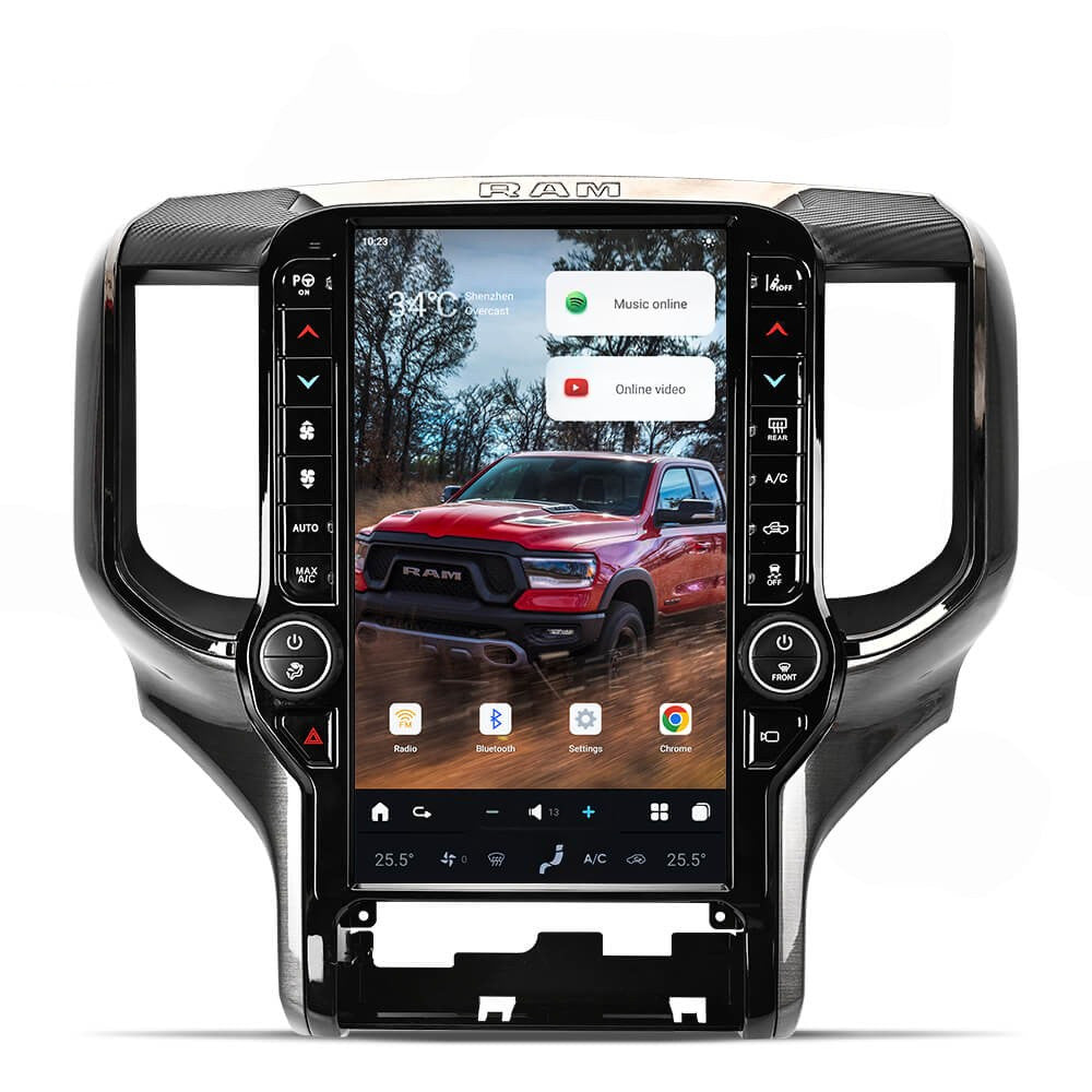 for Dodge for Ram 1500 2500 2019-2023 for Tesla Stereo GPS Touch Screen Head Unit 13.6