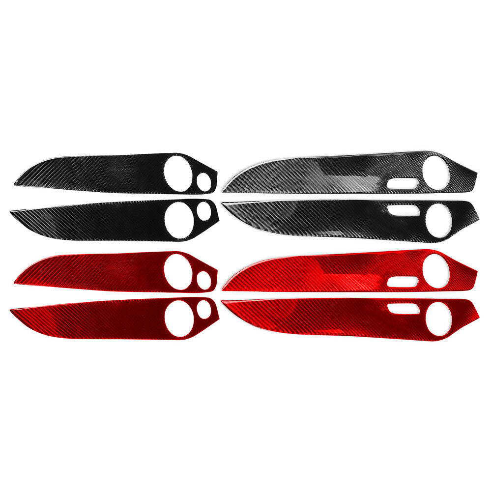 Interior Door Panel Cover Trim Fit GLC Class X253 16-21 Carbon Fiber Auto