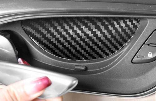 Fit for Cadillac ATS 2014-17 Carbon Fiber Look Interior Door Bowl Cover Trim 4P