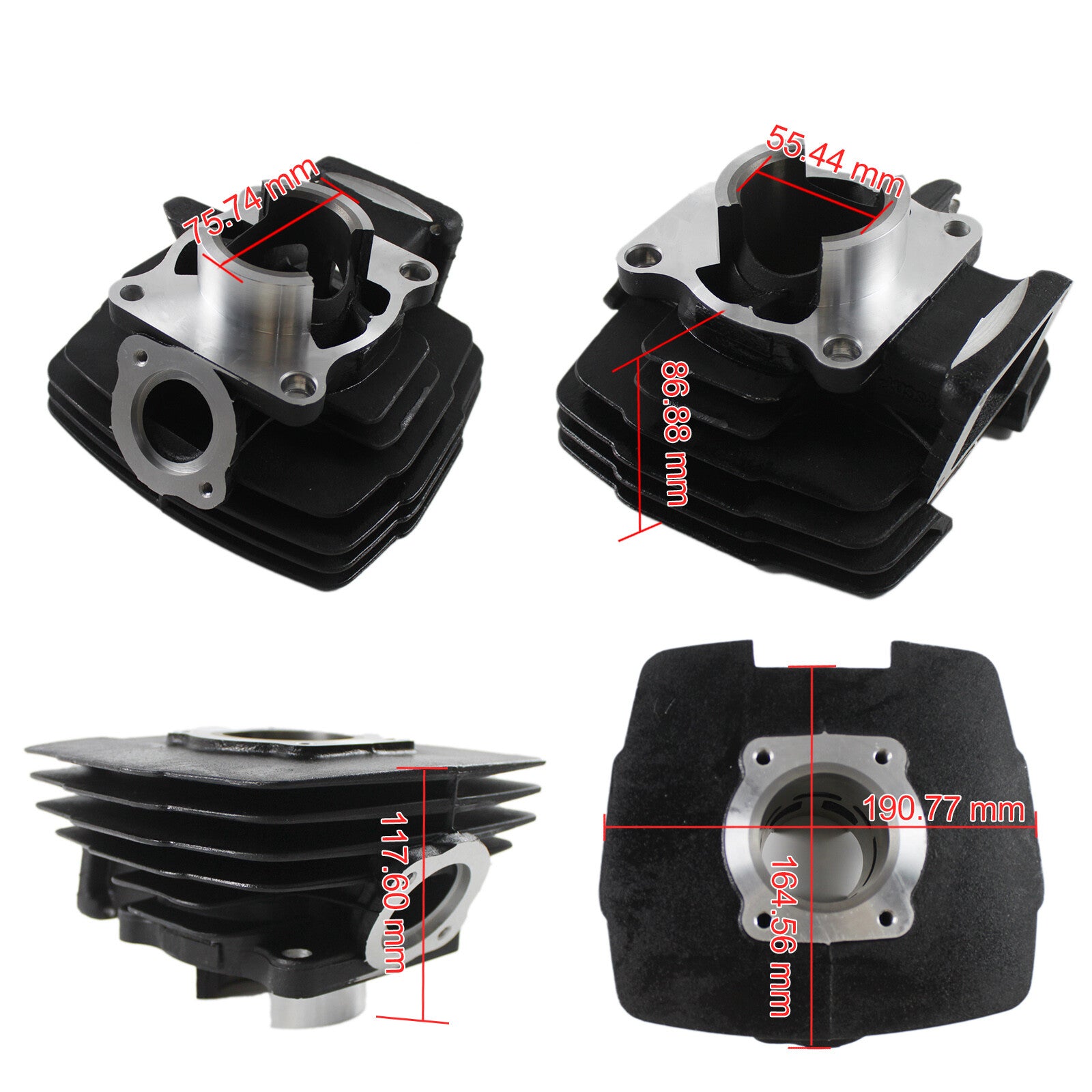 56mm Top End Piston Cylinder Gasket Kit Fits For 1974-1981 for YAMAHA DT125 DT 125