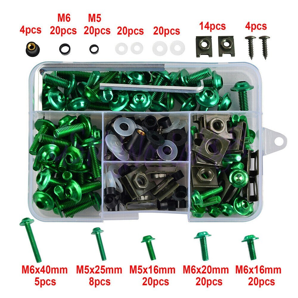 177pcs Fairing Bolts Screws Body Screws Nuts fit for CBR600RR CBR900/929/1000 RR