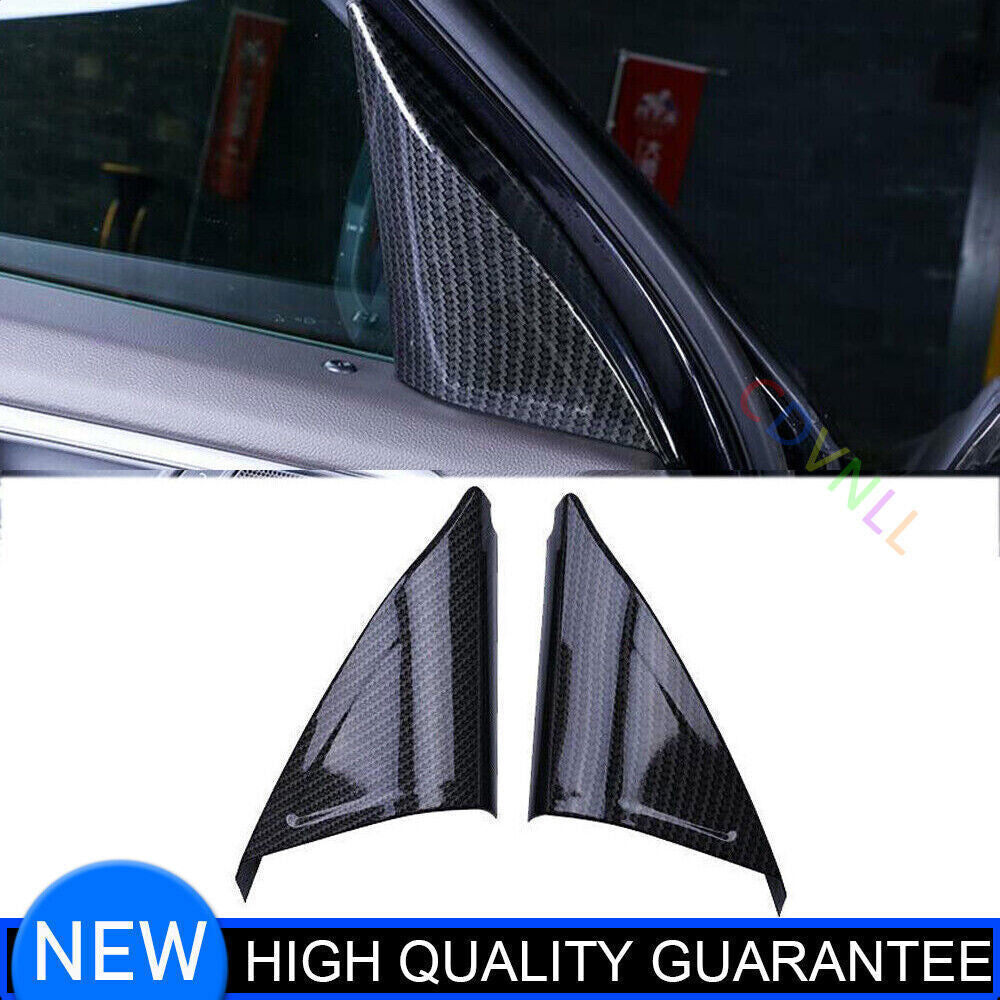 2X for Volkswagen Atlas 2018-23 Carbon Fiber A Pillar Air Outlet Vent Frame Trim