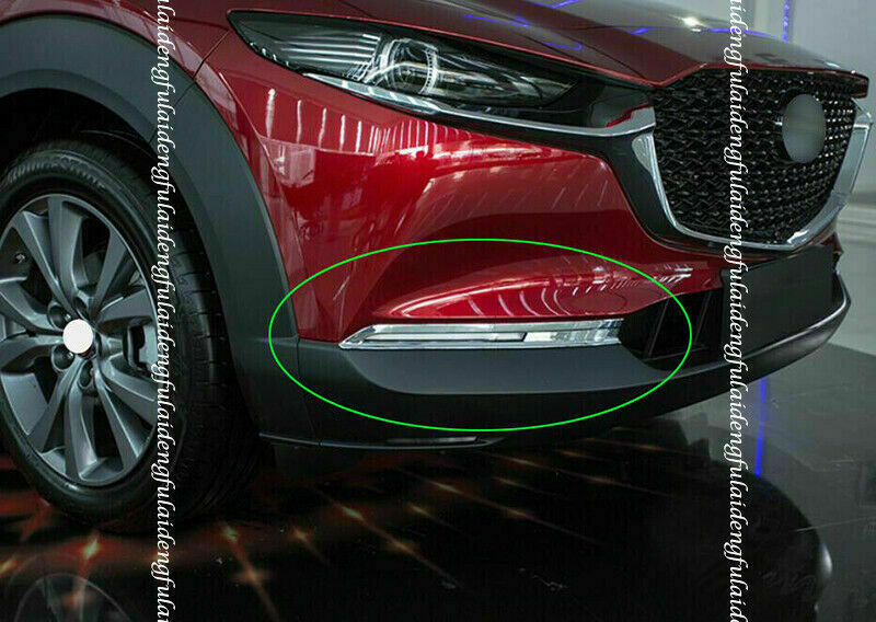 for Mazda CX-30 2020-2022 Chrome Style Front Fog Light Lamp Cover Trims Garnish