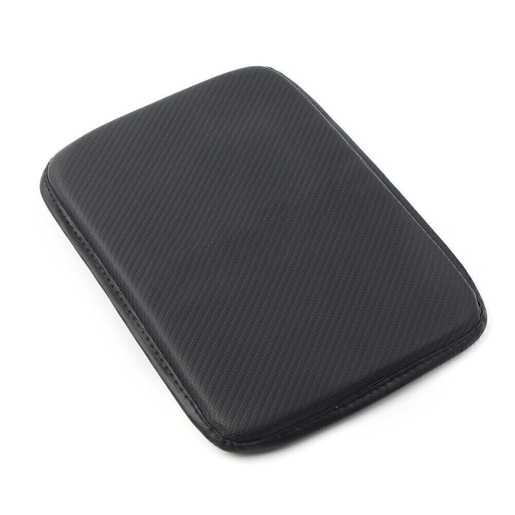 Center Console Armrest Cushion Pad Cover Mat Carbon Fiber Fit Comfort Auto