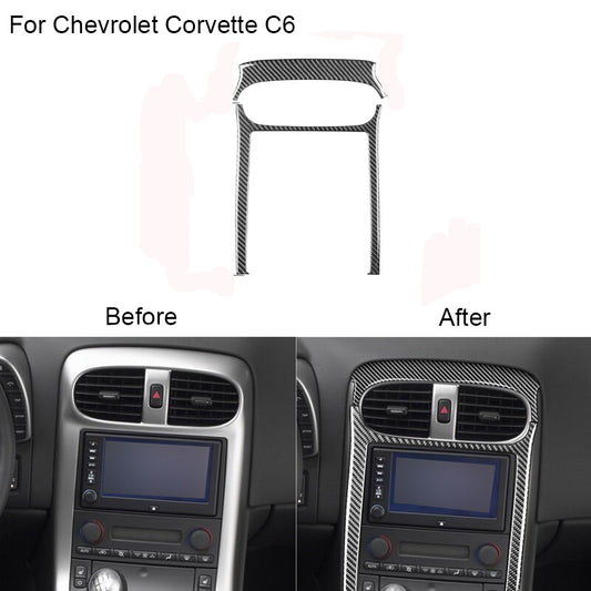 Fit for Chevrolet for Corvette C6 Carbon Fiber Center Control Outer Frame Cover Trim