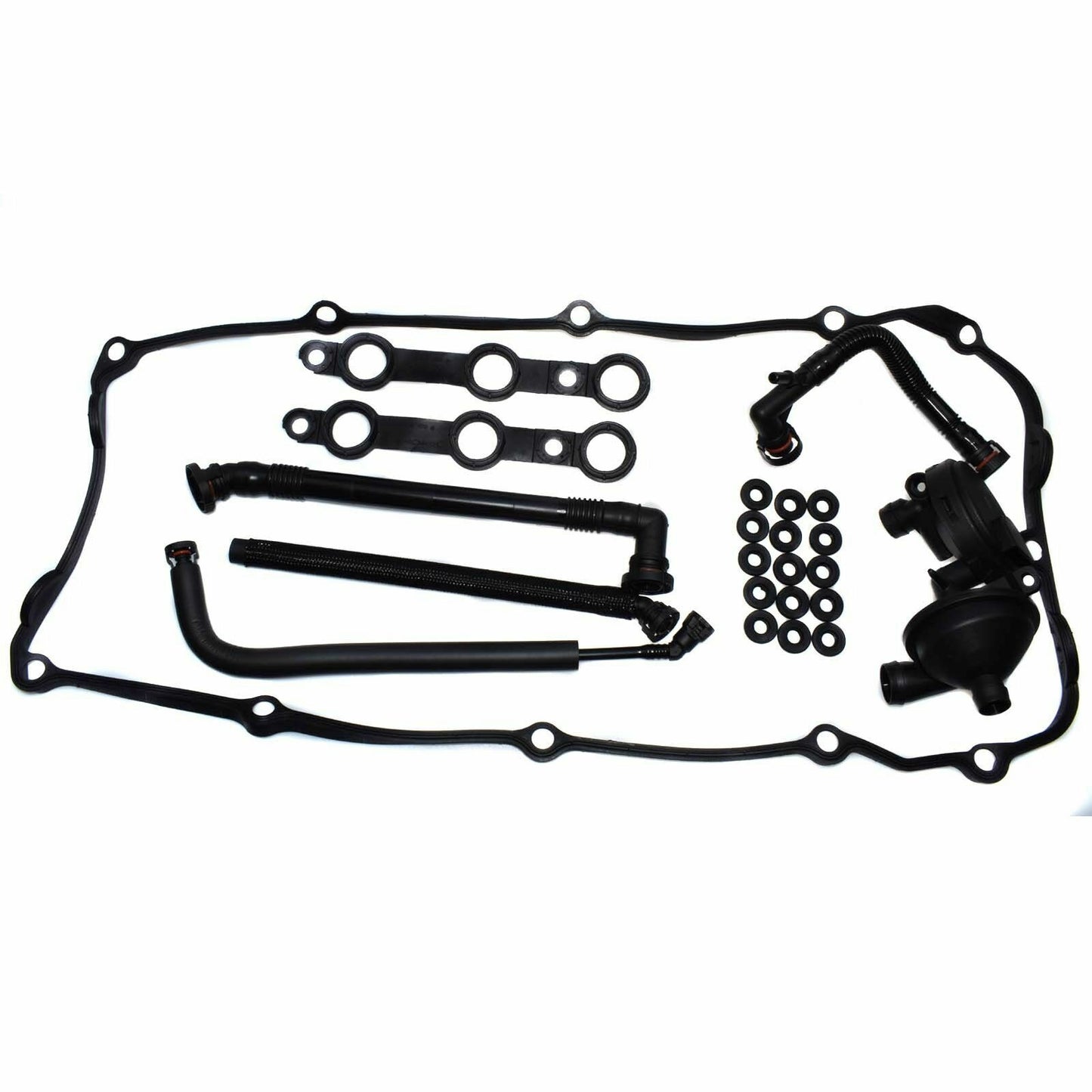 for BMW E46 Z3 328 320i 11617501566 PCV Crankcase Vent Valve Hose +Cover Gasket