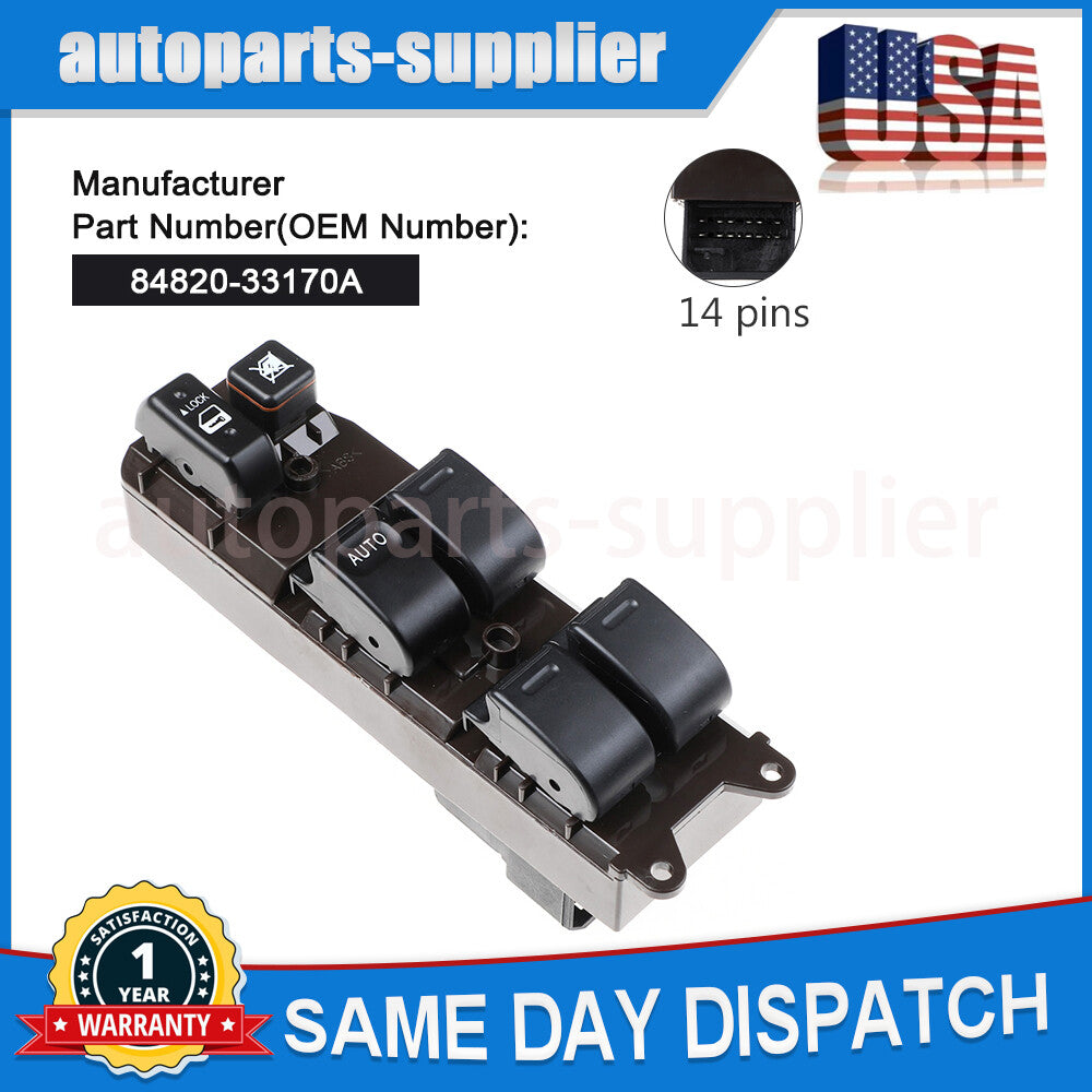 Electric main power window control switch for Toyota for Corolla Matrix 2003-2008